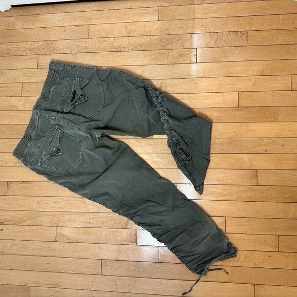 HUDSON Army Green Ruched Side Pants Denim Size 30 - Picture 12 of 15